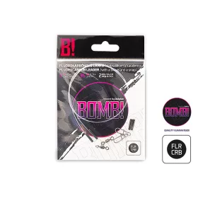  Fluorokarbon előke BOMB! forgóval és kapoccsal 2db/15cm/5kg