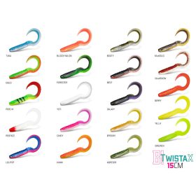 Gumihal Delphin TwistaX Eeltail UVs / 5db 15cm/CANDY