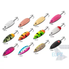 Delphin ELIPZ FullSCALE támolygó kanál 12g TIGERA Hook #2