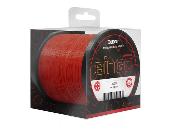 Monofil Delphin BINGO Matt / sötét vörös 0,25mm 5,4kg 600m