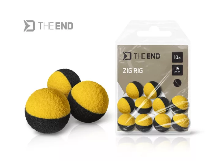 Delphin TheEND ZIG RIG / 10db fekete-sárga, 12 mm