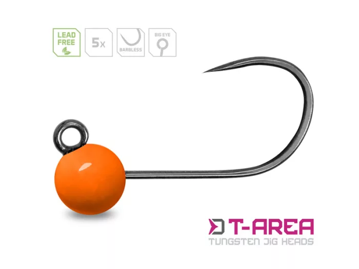 Delphin T-AREA BL Tungsten jig / 5 db fluo narancs/4mm/0,6g/#6