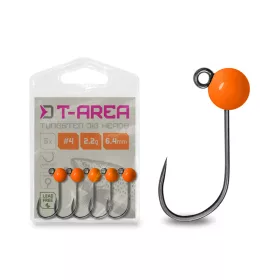   Delphin T-AREA BL Tungsten jig / 5 db fluo narancs/4mm/0,6g/#6