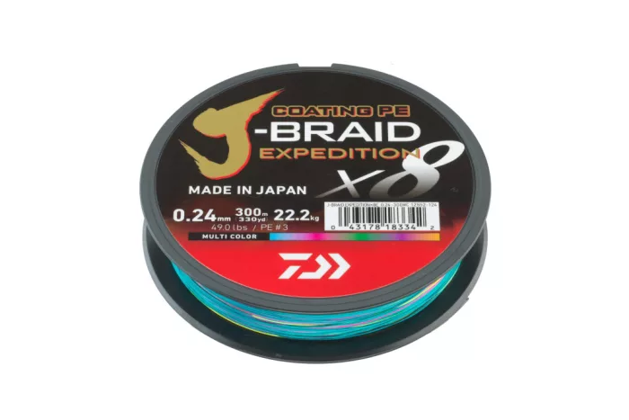 Daiwa J-Braid Expedition X8
multi-color 0.13mm 8.40kg 300m