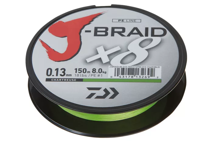 Daiwa J-Braid X8
chartreuse 0.42mm 46.50kg 300m