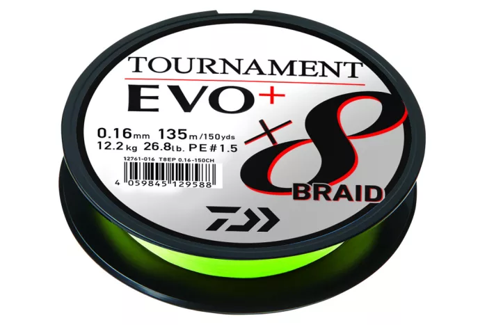 Daiwa Tournament X8 Braid Evo+
chartreuse 0.12mm 8.60kg 135m