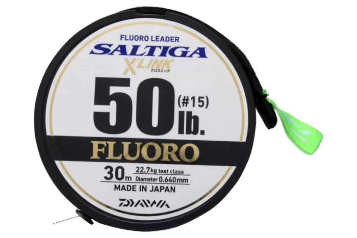 Daiwa Saltiga X'Link Fluorocarbon Leader
clear 0.435mm 11.30kg 30m
