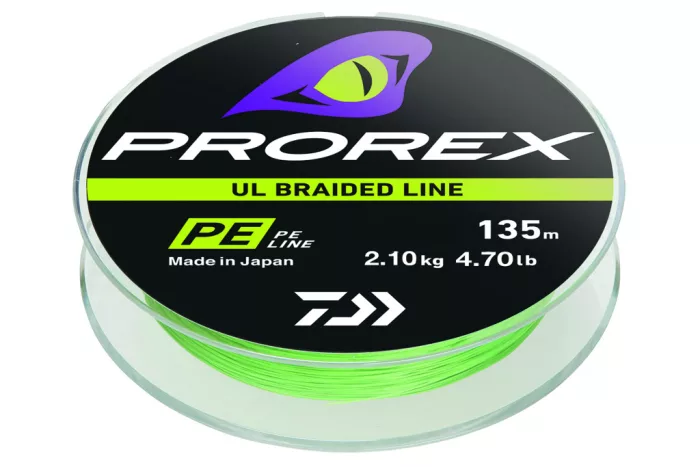 Daiwa Prorex UL Finesse Braid
chartreuse PE0.3 2.10kg 135m