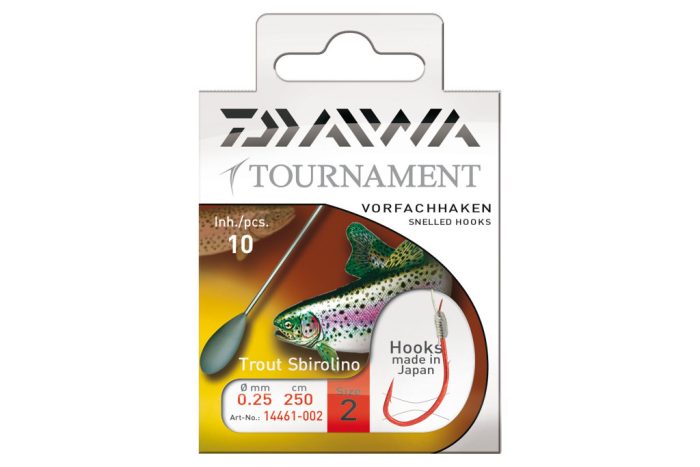 Daiwa Tournament sbirolino horog
red 250cm #10 0.18mm 10db