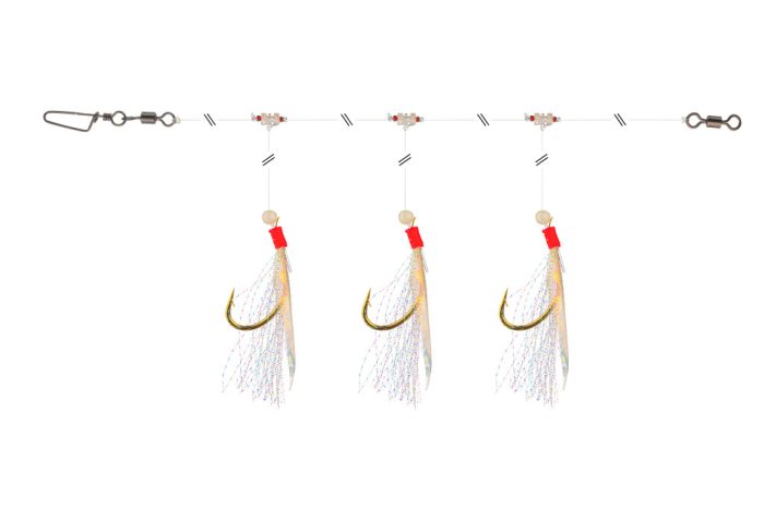 Daiwa GrandWave tőkehalazó szerelék
white 150.0cm #4/0 3horog