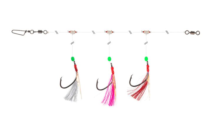 Daiwa GrandWave tőkehalazó szerelék
red/white/pink 135.0cm #5/0 3horog