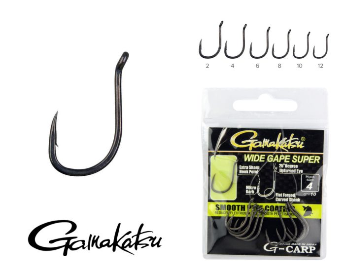 GAMAKATSU G-Carp Wide Gape Super 10/cs. 10-es