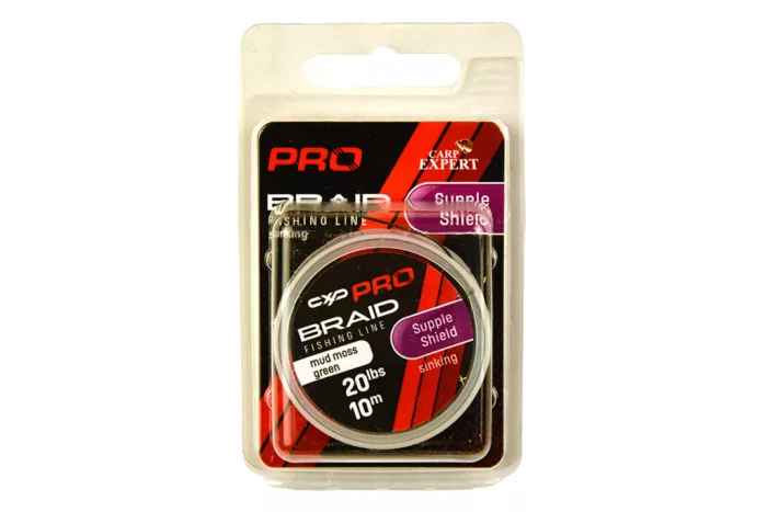 CARP EXPERT PRO SUPPLE SHIELD FONOTT BEVONATOS SÜLLYEDŐ ELŐKEZSINÓR 20LBS MOSS GREEN 10M