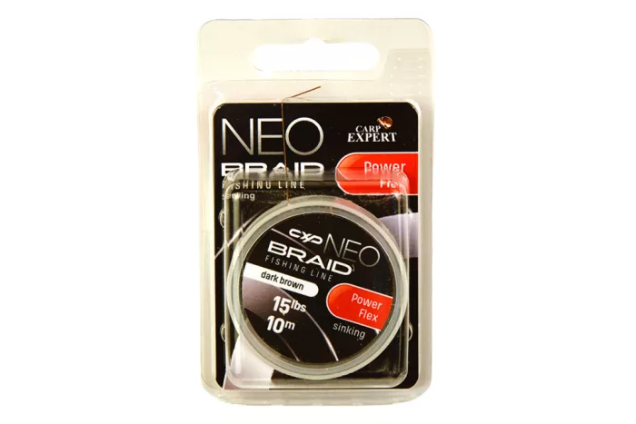 CARP EXPERT NEO POWERFLEX KOPÁSÁLLÓ FONOTT SÜLLYEDŐ ELŐKEZSINÓR 15LBS DARK BROWN 10M