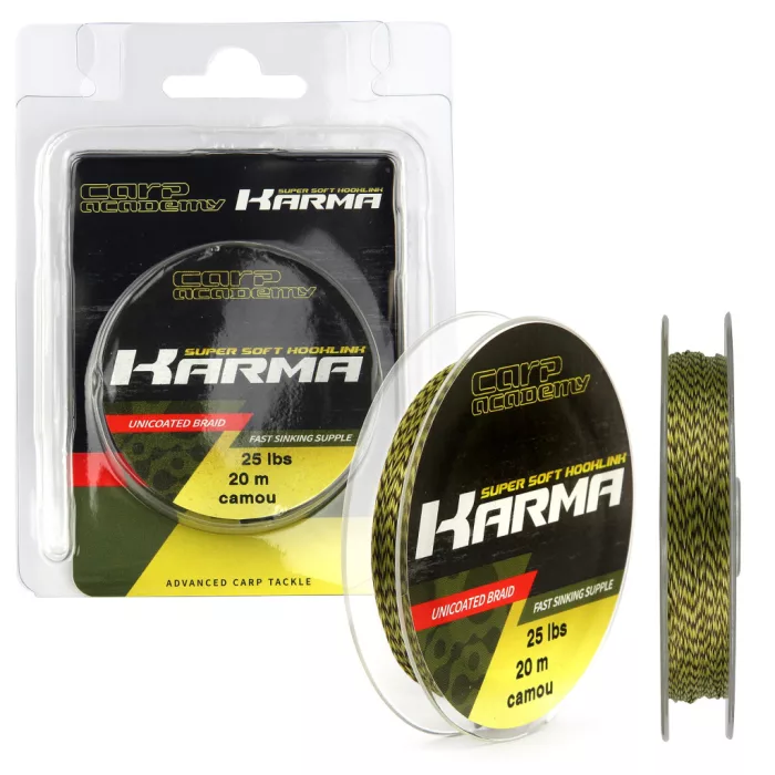 CARP ACADEMY Karma Hooklink 20m 20lb Camo