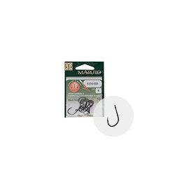   MARUTO HOROG 8356-BD CARP HOOKS BARBED FORGED STRAIGHT EYE HC BLACK NICKEL 4