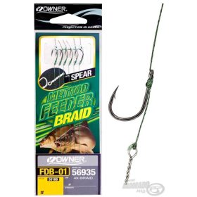   OWNER FDB-01 METHOD FEEDER előkötött fonott, bayonet tüskével – 8/0,15 mm