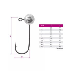 Micro jig fej Delphin BOMB! / 5db 10g-5/0