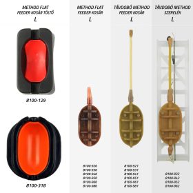 NEVIS Method Flat feeder kosár L 80g Távdobó