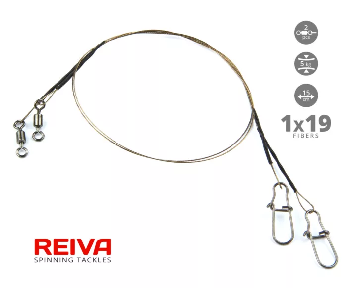 REIVA Wolfram rablózó előke 1x19 5kg 15cm