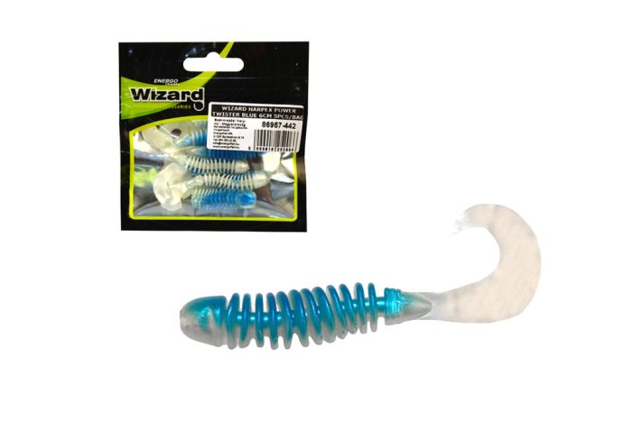WIZARD HARPEX POWER TWISTER BLUE 6CM 5PCS/BAG