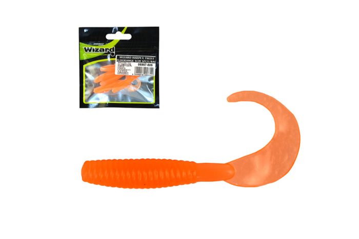 WIZARD HARPEX TWIST FLUORANGE 5CM 5PCS/BAG