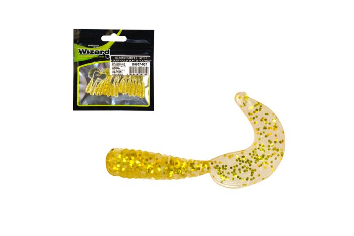 WIZARD HARPEX TWIST CLEAR-GOLD 3CM 15PCS/BAG