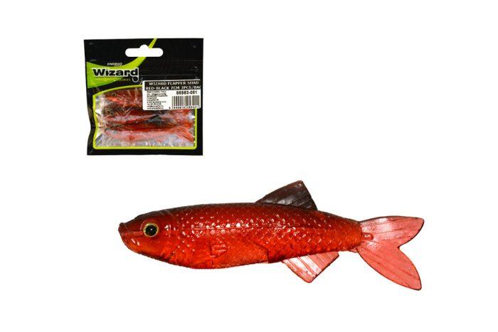 WIZARD FLAPPER SHAD RED-BLACK 7CM 3PCS/BAG