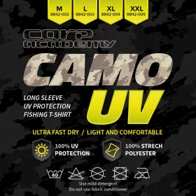 CARP ACADEMY Carp Academy Camou UV Póló L