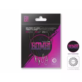   Volfrám huzal BOMB! forgóval és kapoccsal / 24 száll 2db/40cm/14kg