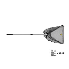   Delphin merítőhalló fém fejcsatlakozással, gumírozott hálloval 70x70/250cm