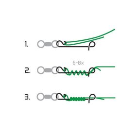Kapocs - csomómentes C-02/10db BN/M