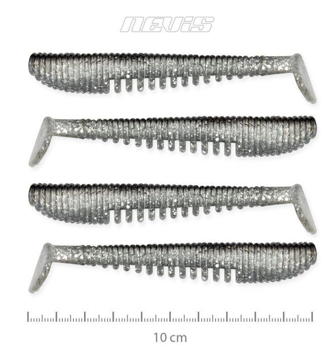 NEVIS Impulse Shad 10cm 4db/cs (Flash Bleak)