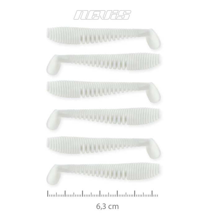 NEVIS Impulse Shad 6.3cm 6db/cs (Classic white)