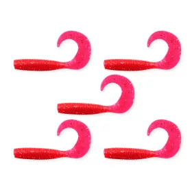 NEVIS Twister 7,5cm 5db/cs piros flitter