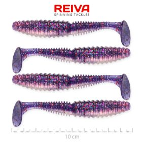 REIVA Zander Power Shad 10cm 4db/cs (Purple Pearl)