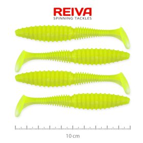 REIVA Zander Power Shad 10cm 4db/cs (Flash Lemonade)