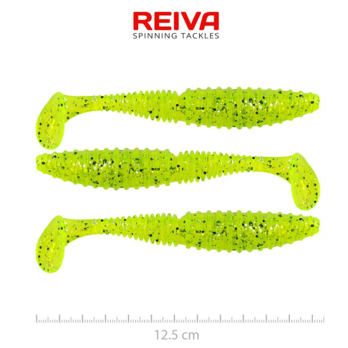 REIVA Zander Power Shad 12,5cm 3db/cs (Poppy Green)
