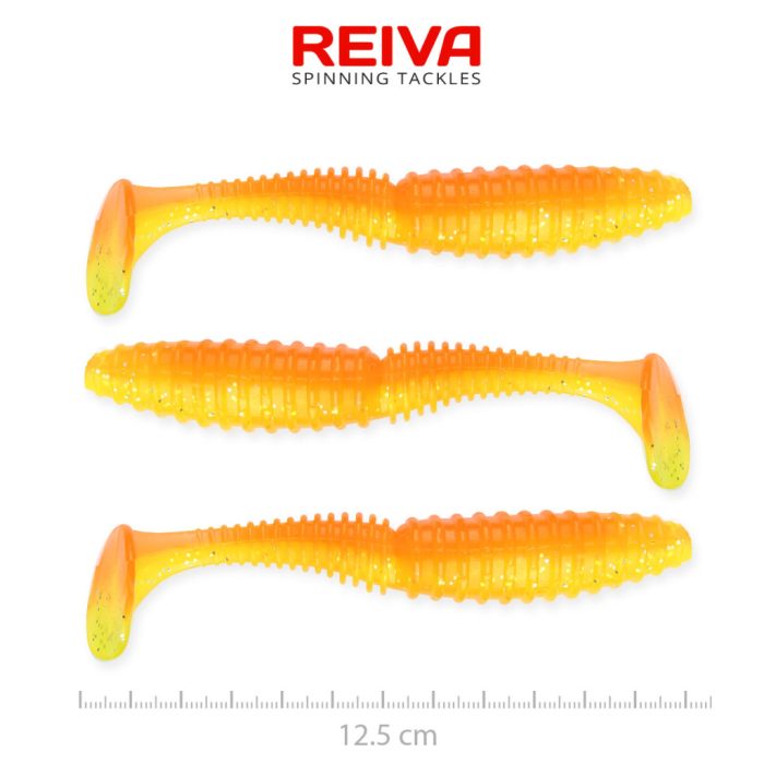 REIVA Zander Power Shad 12,5cm 3db/cs (Shiny Orange)