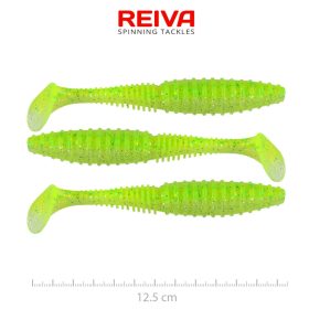 REIVA Zander Power Shad 12,5cm 3db/cs (Flash Chartreuse)