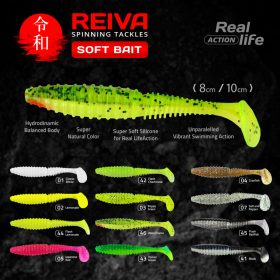REIVA Zander Power Shad 12,5cm 3db/cs (Flash Chartreuse)
