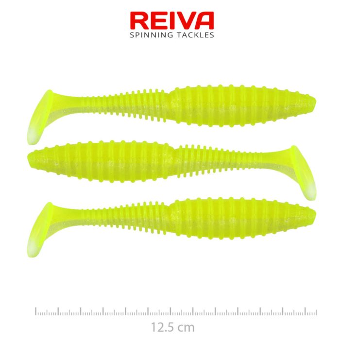 REIVA Zander Power Shad 12,5cm 3db/cs (Flash Lemonade)