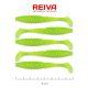 REIVA Zander Power Shad 8cm 5db/cs (Flash Chartreuse)