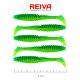 REIVA Zander Power Shad 8cm 5db/cs (Poison Green)