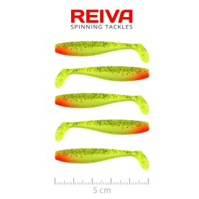 REIVA Flat Minnow Shad 5cm 5db/cs (Watermelon)