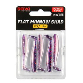 REIVA Flat Minnow Shad 5cm 5db/cs (Purple Pearl)
