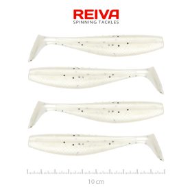 REIVA Flat Minnow Shad 10cm 4db/cs (Pearl Dot)