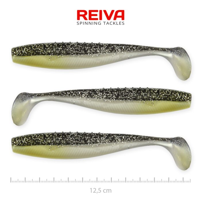 REIVA Flat Minnow shad 12,5cm 3db/cs (Moonshine Bleak)