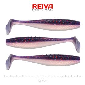 REIVA Flat Minnow shad 12,5cm 3db/cs (Purple Pearl)
