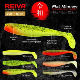 REIVA Flat Minnow shad 7,5cm 5db/cs (Moonshine Bleak)